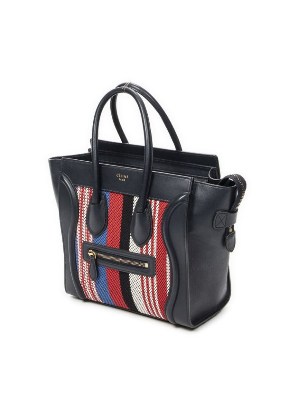 ★SOLD★ Celine Micro Luggage Black Red Blue Calfskin Leather - Picture 2 of 10